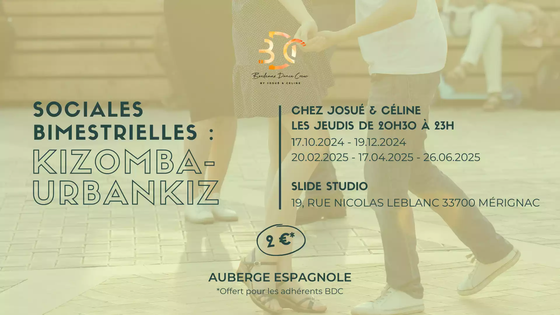 Bordeaux Dance Crew, École de Danse Kizomba Urbankiz Afro Salsa Reggaeton Bachata Tarraxo Heels Dancehall Ladies Expression Hip-hop Konpa - Photo Sociales Kiz