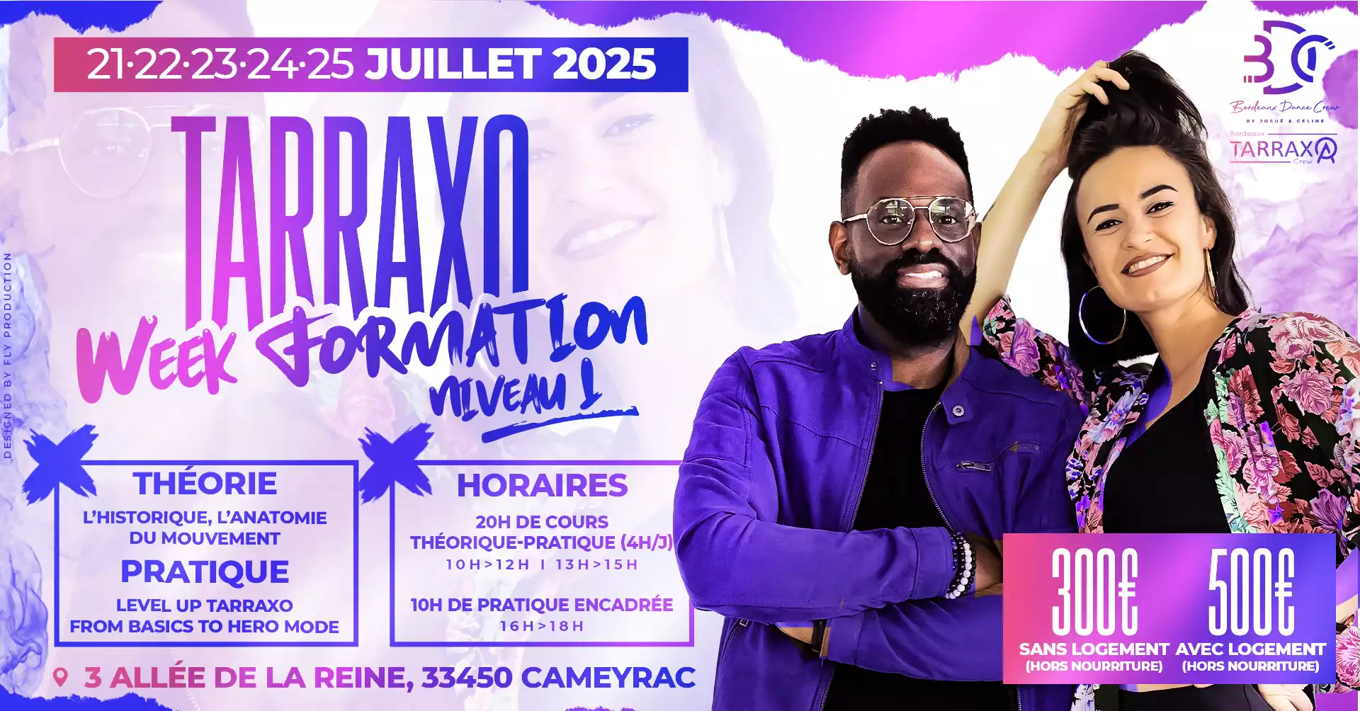Bordeaux Dance Crew, École de Danse Kizomba Urbankiz Afro Salsa Reggaeton Bachata Tarraxo Heels Dancehall Ladies Expression Hip-hop Konpa - Visuel Tarraxo Week Formation niveau 1