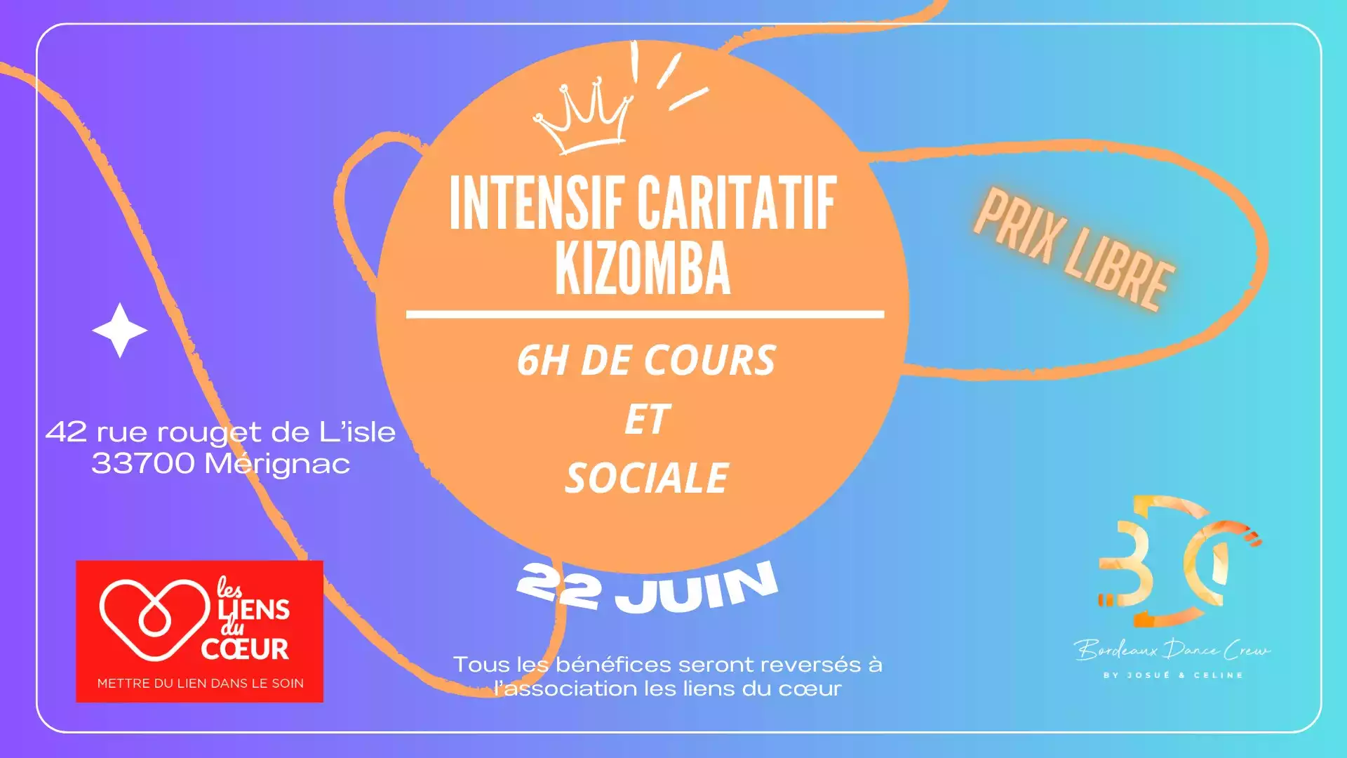 Bordeaux Dance Crew, École de Danse Kizomba Urbankiz Afro Salsa Bachata Tarraxo Heels Dancehall Ladies Expression Hip-hop Konpa - Photo Intensif caritatif 2025