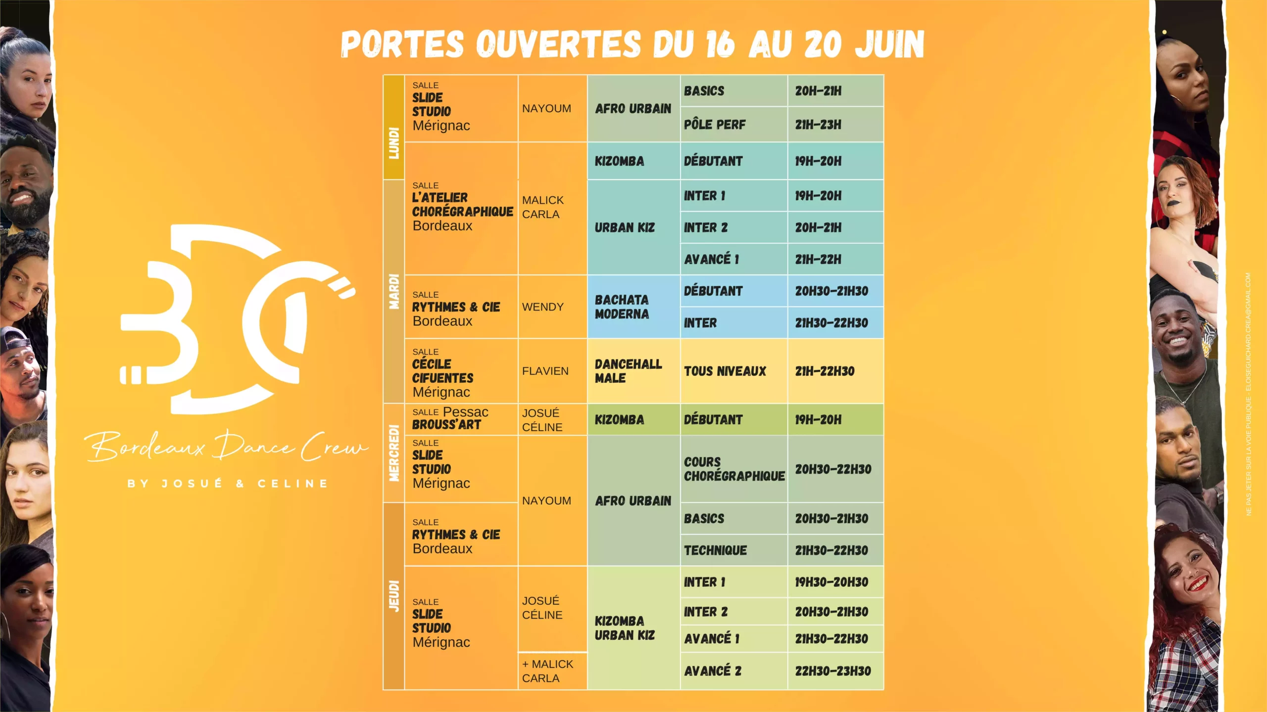 Bordeaux Dance Crew, École de Danse Kizomba Urbankiz Afro Salsa Reggaeton Bachata Tarraxo Heels Dancehall Ladies Expression Hip-hop Konpa - Portes ouvertes Juin 2025