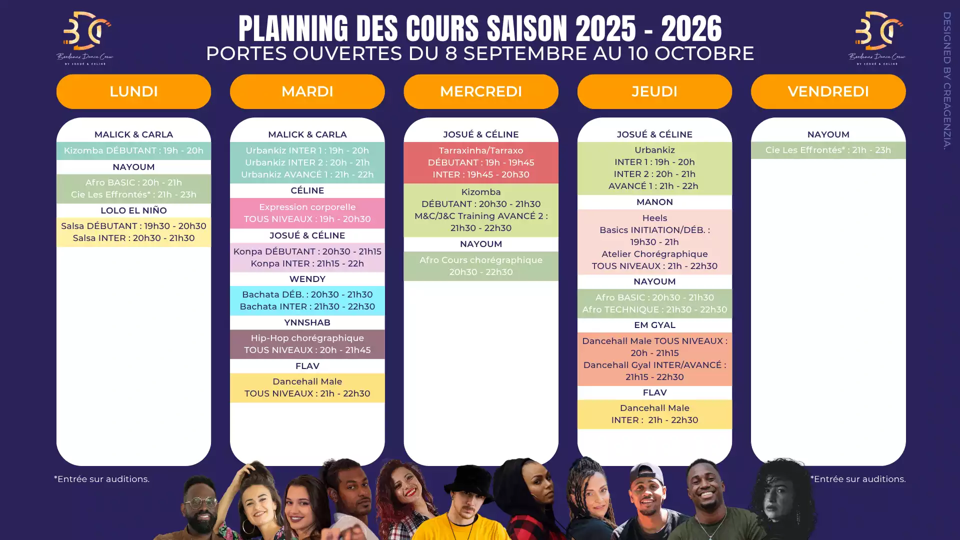 Bordeaux Dance Crew, École de Danse Kizomba Urbankiz Afro Salsa Reggaeton Bachata Tarraxo Heels Dancehall Ladies Expression Hip-hop Konpa - Portes ouvertes Septembre 2025
