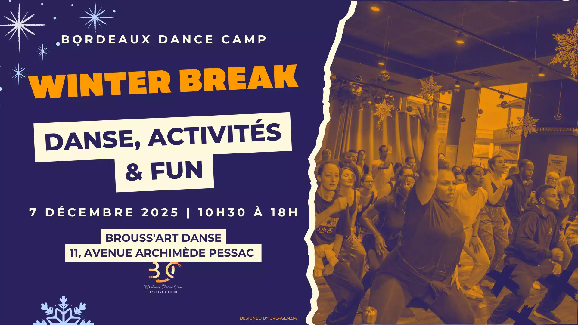 Bordeaux Dance Crew, École de Danse Kizomba Urbankiz Afro Salsa Reggaeton Bachata Tarraxo Heels Dancehall Ladies Expression Hip-hop Konpa - Photo Visuel Winter break 2025