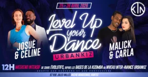 Bordeaux Dance Crew, École de Danse Kizomba Urbankiz Afro Salsa Reggaeton Bachata Tarraxo Heels Dancehall Ladies Expression Hip-hop Konpa - Photo Visuel Level up your dance Kizomba avril 2026