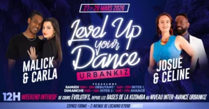 Bordeaux Dance Crew, École de Danse Kizomba Urbankiz Afro Salsa Reggaeton Bachata Tarraxo Heels Dancehall Ladies Expression Hip-hop Konpa - Photo Visuel Level up your dance Kizomba mars 2026