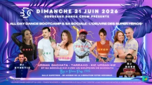 Bordeaux Dance Crew, École de Danse Kizomba Urbankiz Afro Salsa Reggaeton Bachata Tarraxo Heels Dancehall Ladies Expression Hip-hop Konpa - Photo Visuel BDC Bootcamp juin 2026