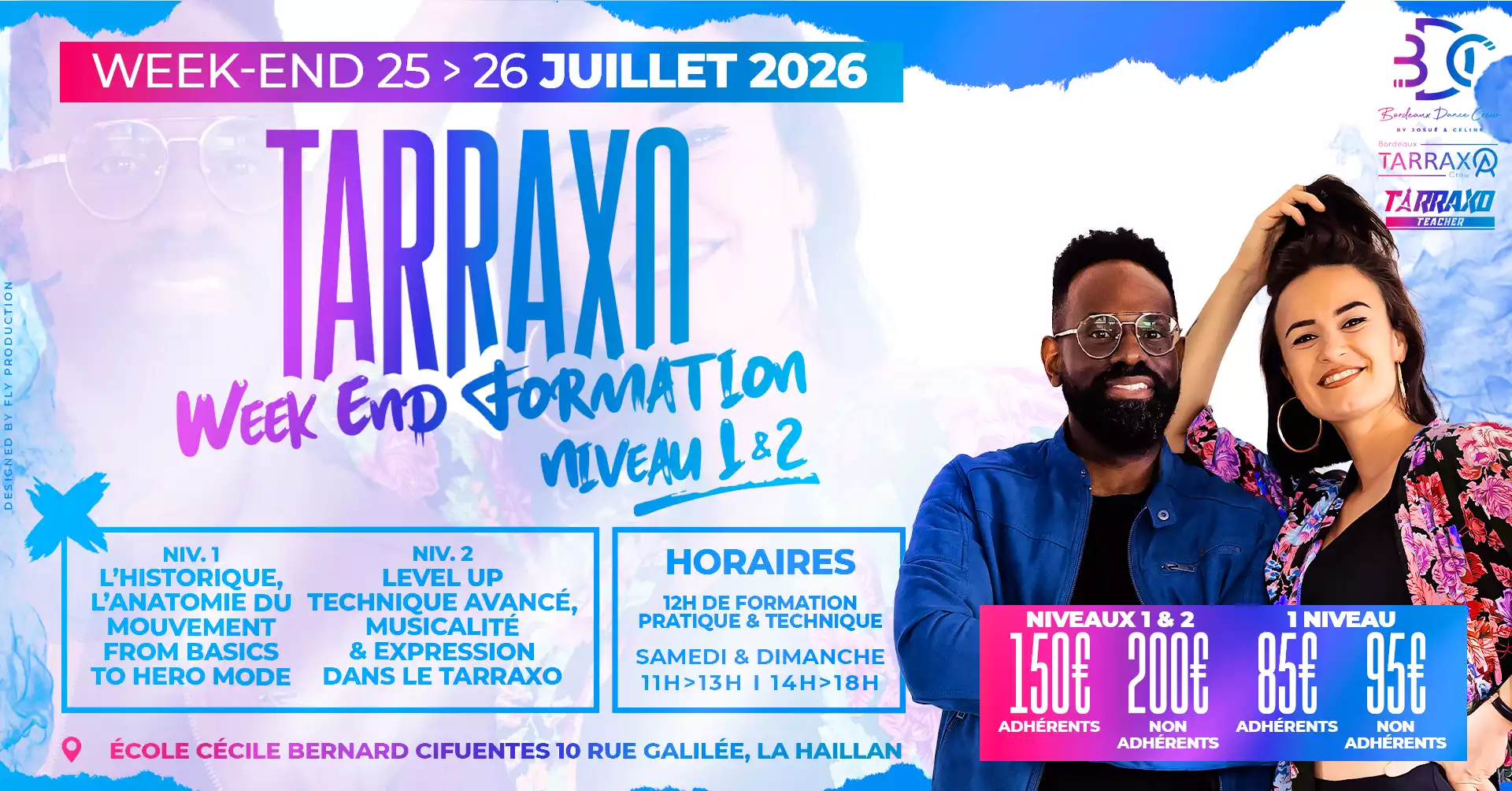 Bordeaux Dance Crew, École de Danse Kizomba Urbankiz Afro Salsa Reggaeton Bachata Tarraxo Heels Dancehall Ladies Expression Hip-hop Konpa - Photo Visuel Tarraxo week-end 1&2