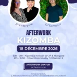 Bordeaux Dance Crew, École de Danse Kizomba Semba Urbankiz Afro Reggaeton Bachata Tarraxo Heels Dancehall Free mouvement Konpa - Photo Visuel Afterwork Kiz JP & Morgane 18 décembre 2026