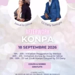 Bordeaux Dance Crew, École de Danse Kizomba Semba Urbankiz Afro Reggaeton Bachata Tarraxo Heels Dancehall Free mouvement Konpa - Photo Visuel Afterwork Konpa 18 septembre 2026